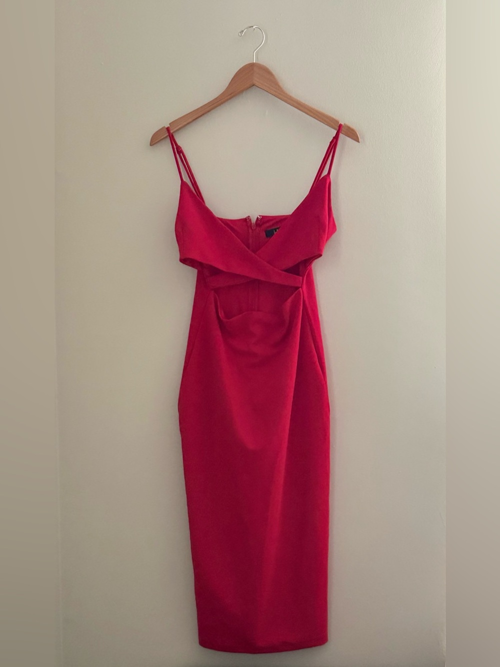 Lulu's Red bodycon Midi Dress - Picture 1 of 4